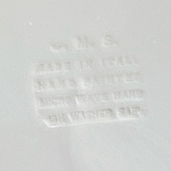 VTG 1970-80s Pizza Margarita Hand Painted Porcelain Plate Made Italy - Picture 6 of 7